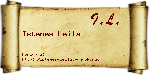 Istenes Leila névjegykártya
